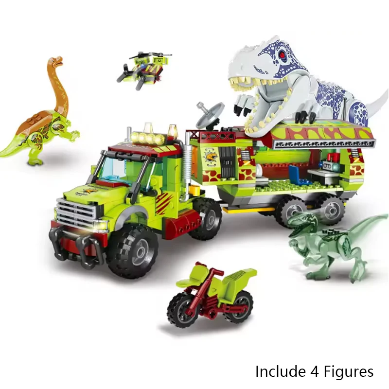 Blocs de parc d'animaux du monde des dinosaures jurassiques, briques de construction, figurines de dinosaures, ville, Robot Dino, jouets pour enfants, cadeaux