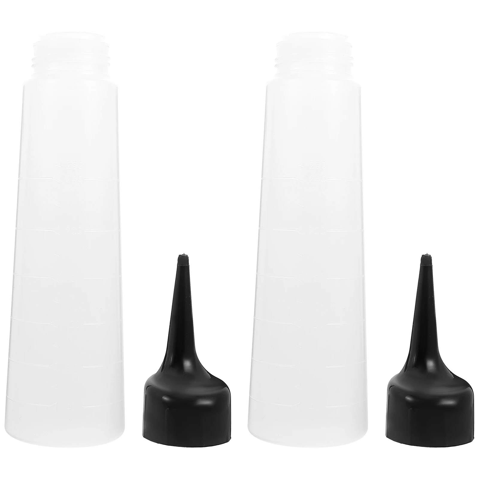 

2pcs Dilution Bottle Graduated Shampoo Pointed Mouth Plastic Storage Squeeze Bath Lotion Foam Soap Pet Beauty Travel Liquid