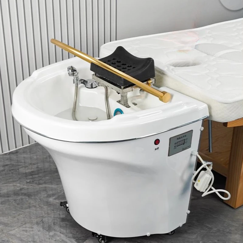 Beauty Salon Chair Professional Hairdresser Washing Machine Hair Spa Washbasin Chairs Customer Kappers Stoel Headspa Water Basin