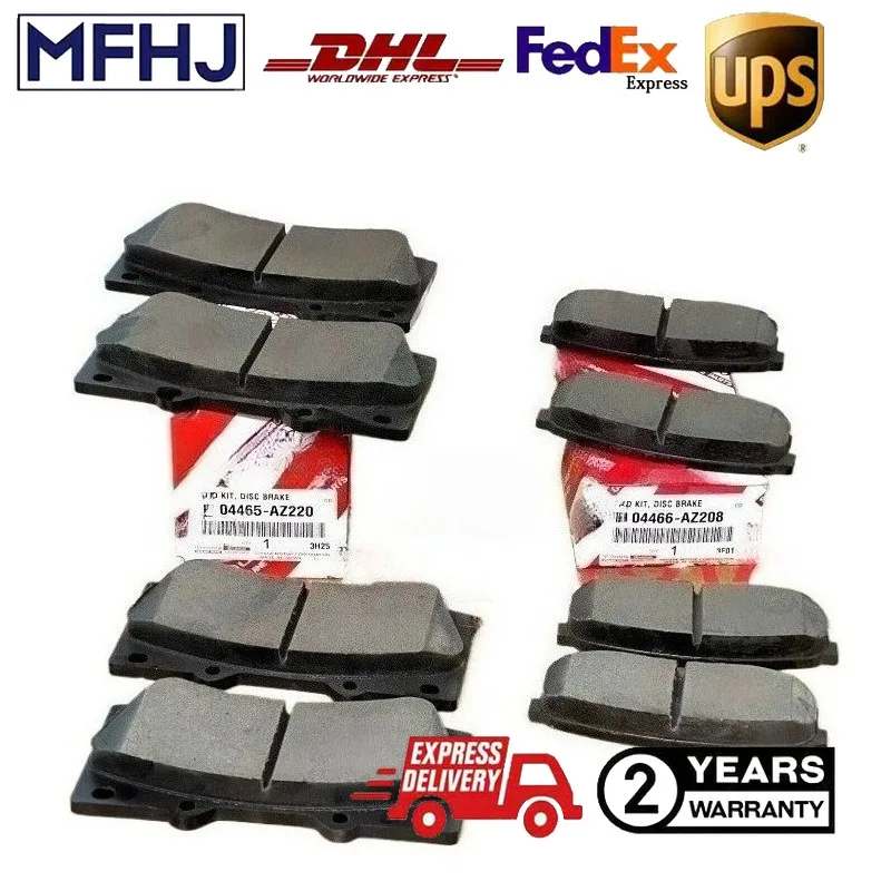 For Toyota Tundra 2007-2021 8pcs Front & Rear Brake Pad Set 04465-AZ220 04466-AZ208