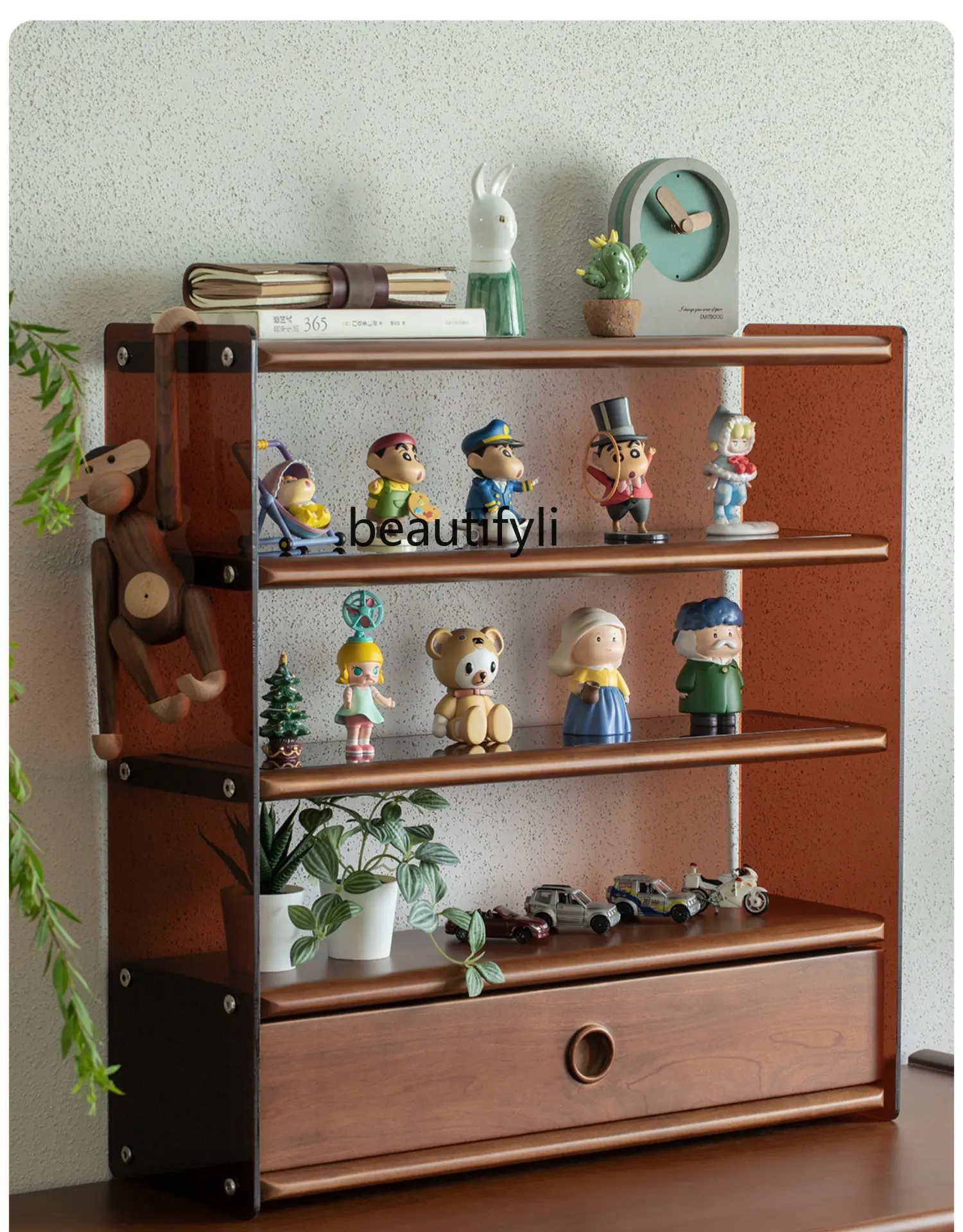 Hj Bekerhouder Nordic Retro Log Desktop Multifunctionele Display Rooster Frame