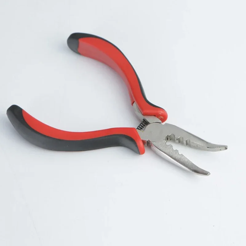 لتقوم بها بنفسك وصلات الشعر مجموعة أدوات منحني وأشار زردية طويلة الفكين الملقط مايكرو حلقة حبة اتصالات الشعر التمديد الملحقات