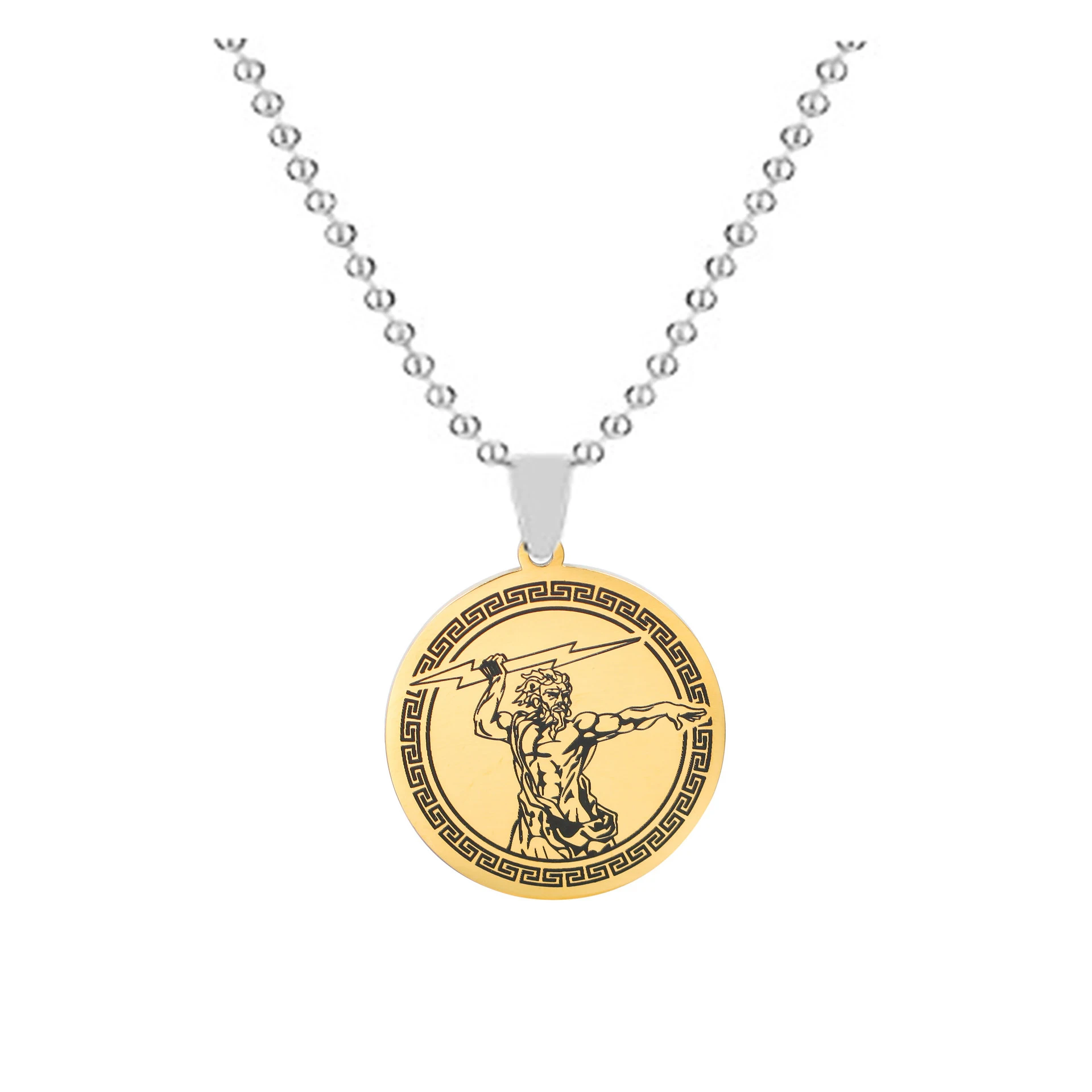 Mythology Thunder God Zeus Pendant Necklace for Men Women Jupiter Ancient Greek Chains Vintage Necklace Jewelry Gift