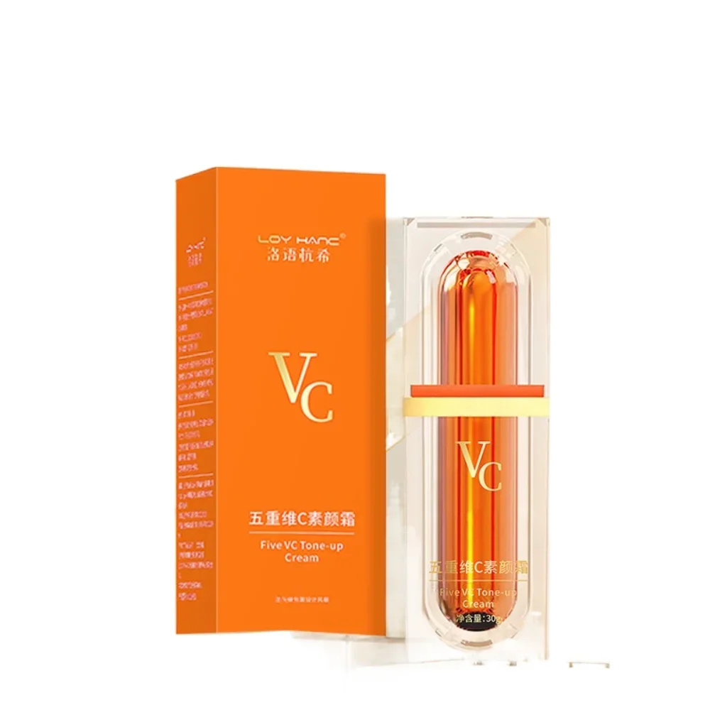 

Five Vitamin C Tone-up Foundation Cream 30g VC Whitening Brightening Concealer Natural Moisturizing Lazy Makeup Cosmetics