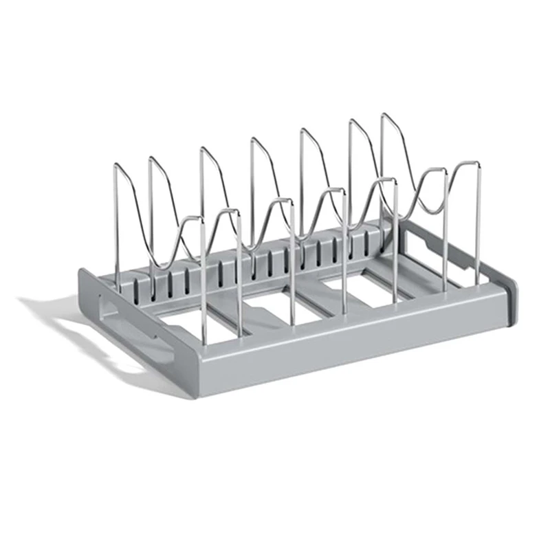 Portaoggetti espandibile per coperchio per padelle e pentole sotto l'armadio, portaoggetti per padelle in gomma per organizer per armadio da cucina B Durevole