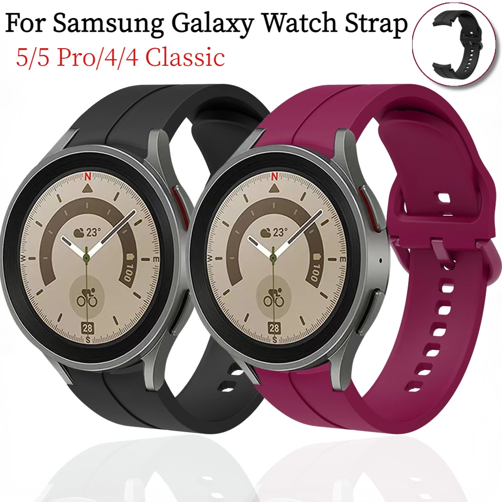 

Silicone Strap for Samsung Galaxy Watch 4/5/6/7 40mm 44mm 5pro 45mm Bracelet Samsung Watch 4/6 Classic 42mm 46mm 47mm 43mm Strap