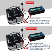 2000W/4000W Uninterruptible Power Supply Pure Sine Wave Power Inverter Charger & UPS DC 12V/24V to AC 220V 230V Universal socket
