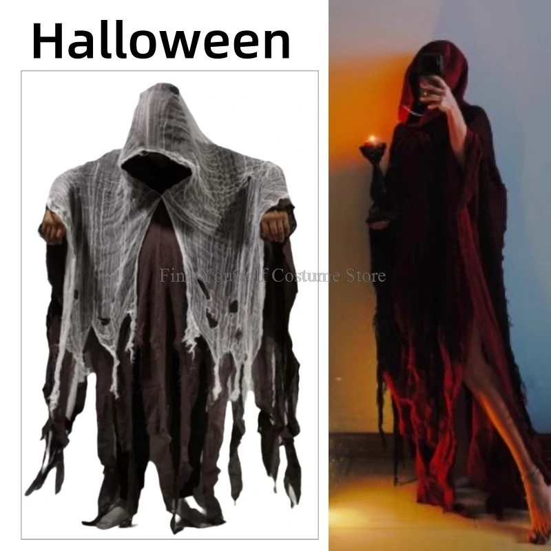 Adult Halloween Cape Cape Cos Dead Witch Zombie Costume Skull Cape Props Horror Dress Up Cape Halloween Horror Costume Props