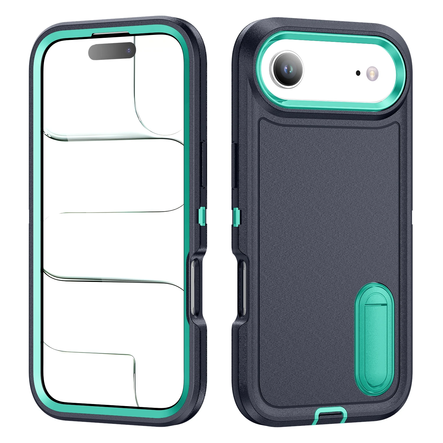 Suporte à prova de choque capa equipada para iphone air 16 17 pro max plus iphone17 bolsa de telefone de proteção resistente