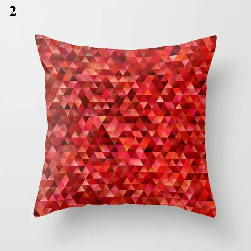 Modern Red Series Pillow Case Car Decoration Home Supplies New Creative Simple Nordic Geometry Waist Throw Cushion Cover