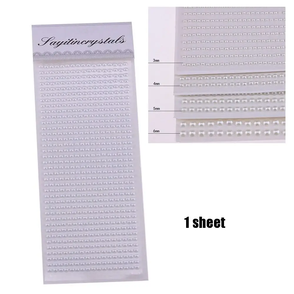 

Self Adhesive Hair Pearls Stick Mix 3mm/4mm/5mm/6mm Pearls Face Pearls Stickers beige Beautiful Bling Acrylic Stickers