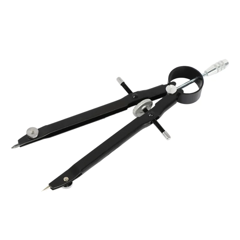 5X Professional Compass, Compass Geometry Set With Lock, Math And Precision Compass, Metal And Durable (Black)