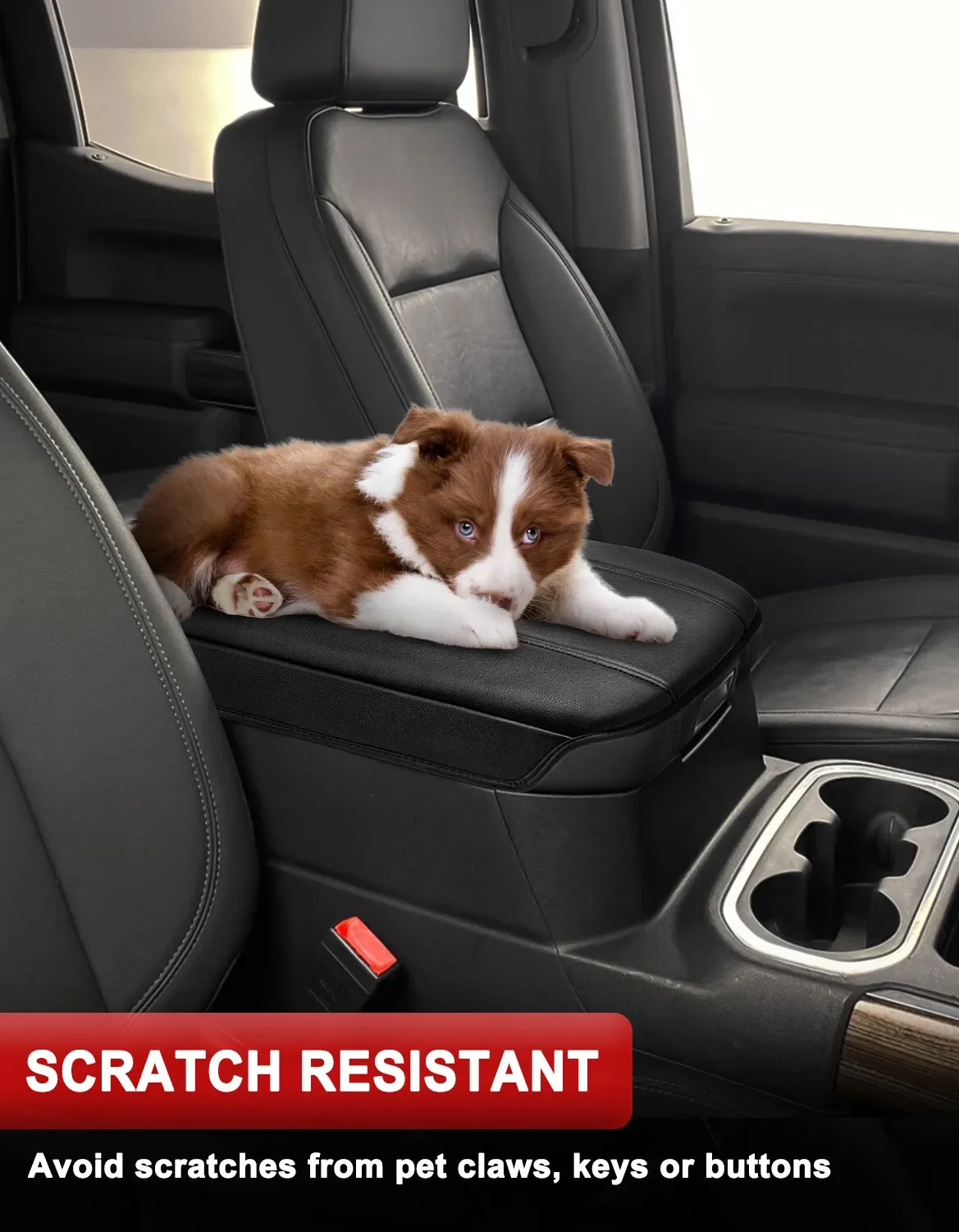 For Chevy Silverado GMC Sierra Suburban 2019-2026 Center Console Armrest Lid Protector Cover Cushion Pad Interior Replacement