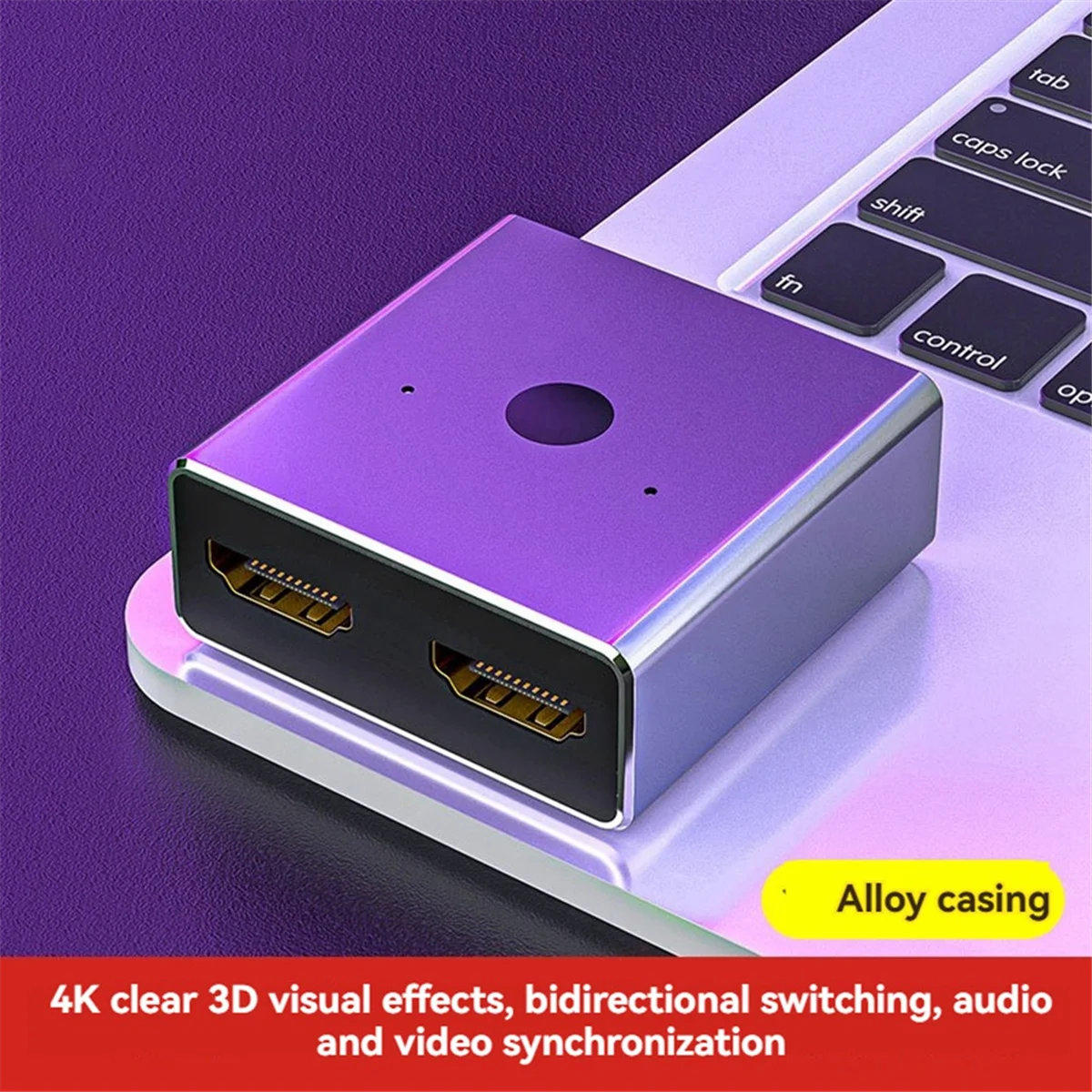 4K - محول متوافق ثنائي الاتجاه - محول مخرج 1 في 2 2 2 محول خارجي 2 في 1 لـ