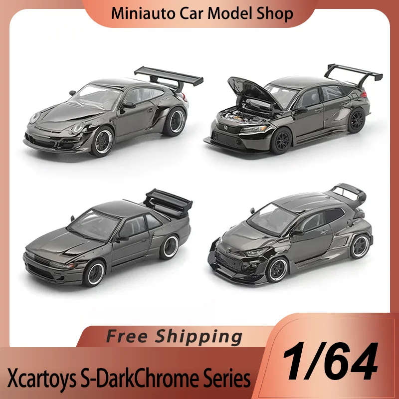 新入荷-xcartoys-poprace-1-64-s-ダーククロームシリーズ-合金製ミニチュアダイキャストモデル-rwb-997-パンデム-s13-カーモデル-おもちゃ-子供向けギフト