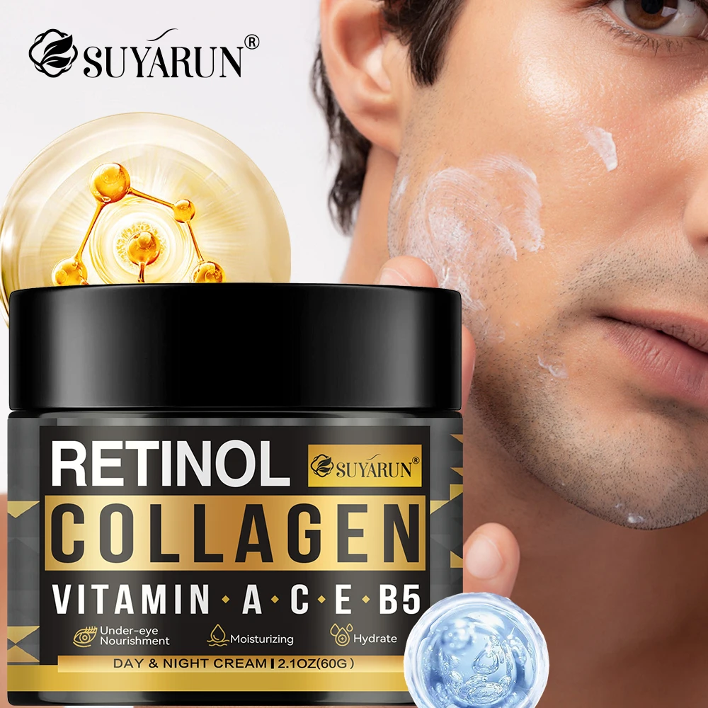 SUYARUN Retinol Moisturizing Cream, Rich in Aloe Vera Leaf and Tocopherol Raw Materials, Universal Skin Care for Men.