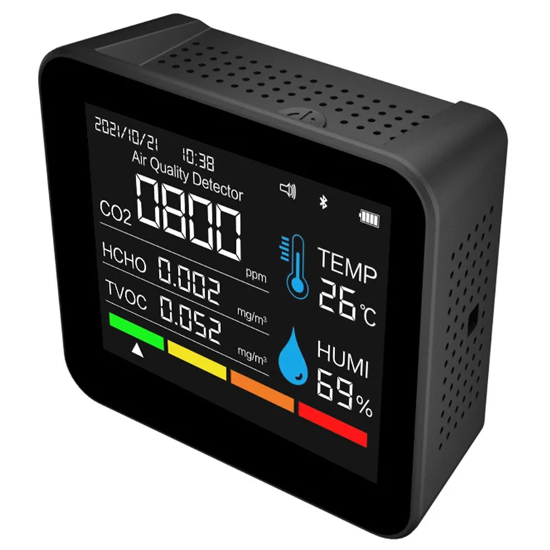 AD41-9-en-1 moniteur de qualité de l'air compteur de CO2 APP BT détecteur de dioxyde de carbone PM2.5 PM1.0 PM10 température humidité CO2