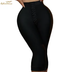 High Waisted Adjustable Front Closure 3 Hook-eyes Long Pants Slimming Body Shaper BBL Fajas Women Tummy Control Underwear