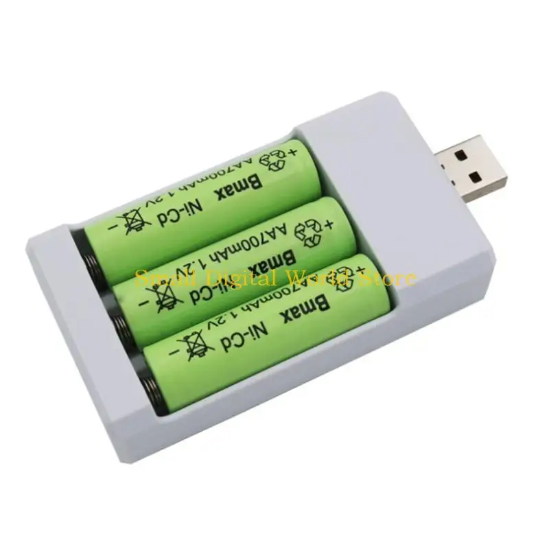 77UB Rechargeable Battery USB Output 3 Slots Charging Suitable for AAA/AA