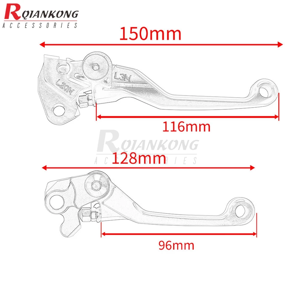 For Suzuki RM85 RM125 RM250 rm 85 125 250 Motorcycle DirtBike Brake Clutch Levers Pivot handle lever RMX250S 1993 1994 1995 1996