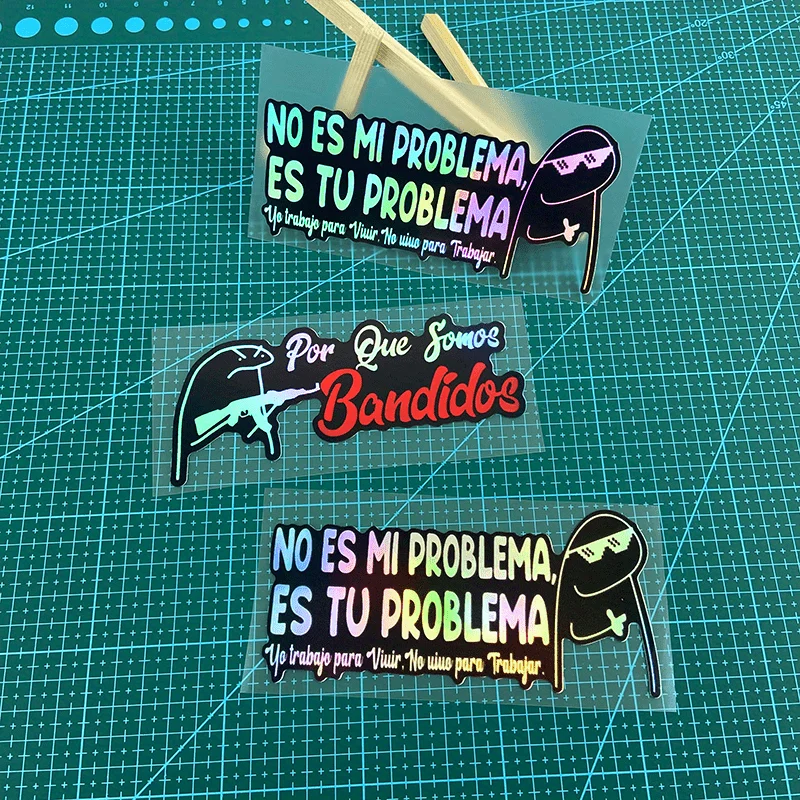 

Funny Spanish Quote Sticker Waterproof Motorcycle Electric Scooter Fuel Tank Vinyl Decal