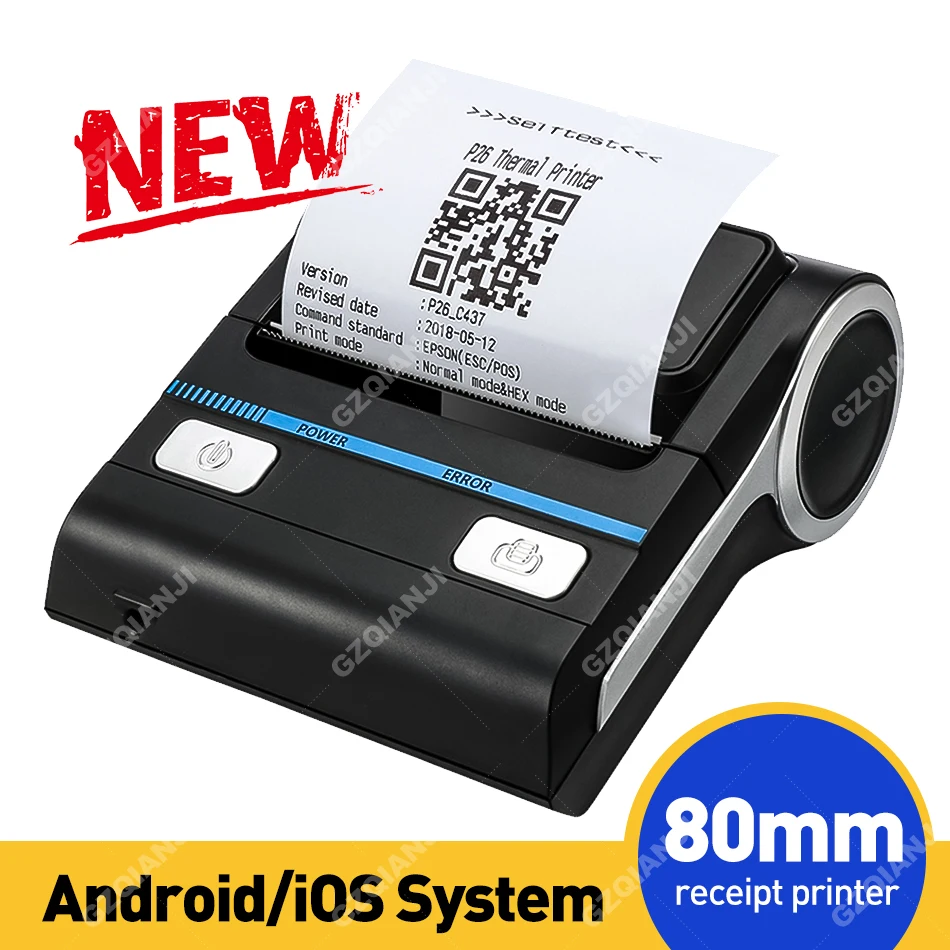 3inch Milestone MHT-P8001 Bluetooth Mini Portable Receipt Printer 80mm Thermal Printer Paper Roll iOS Android for Small Business