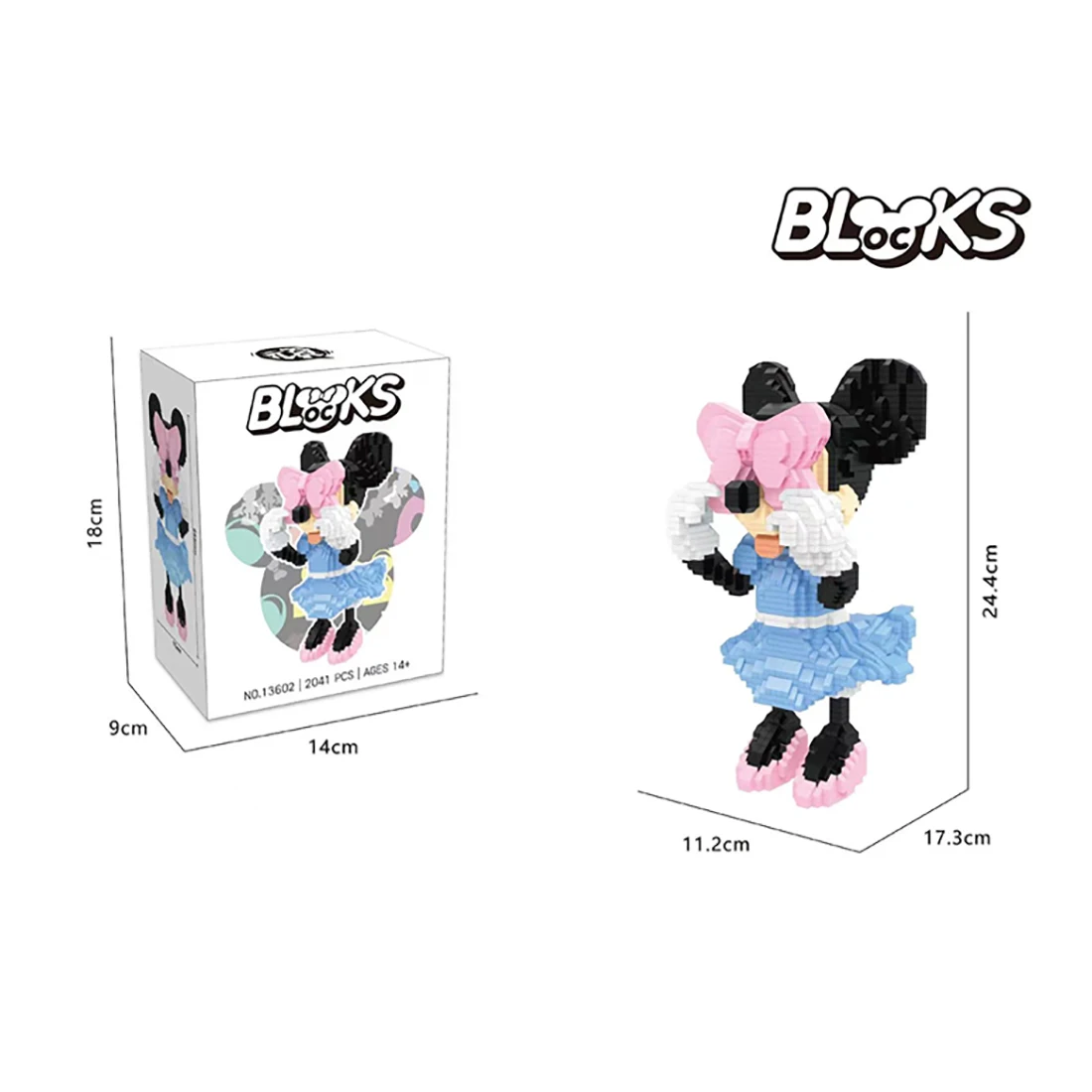 Disney 1906Pcs+ Mickey Mouse Diamond Building Blocks Classic Blindfold Minnie Mouse Mini Bricks Figures Toys Gift Micro Blocks