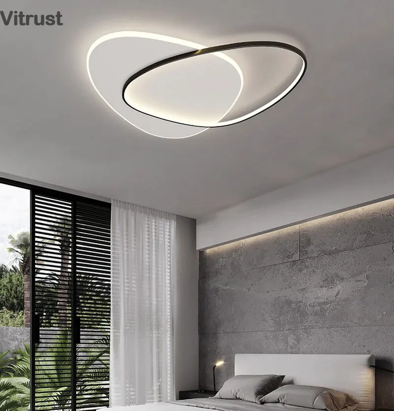 Circle Close to Ceiling Lamp LED Ceiling Light with Acrylic Lampshade Flush Mount Lighting Fixture