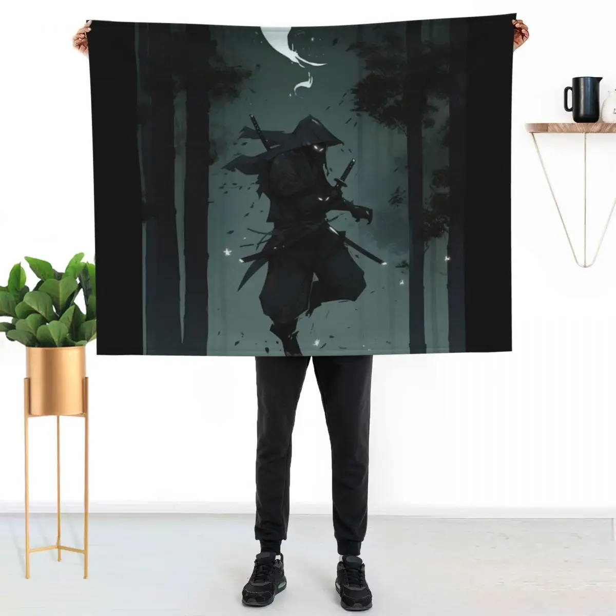 The Ninja 02 Throw Blanket Elegant Warm Throw Blanket for Hotel Home