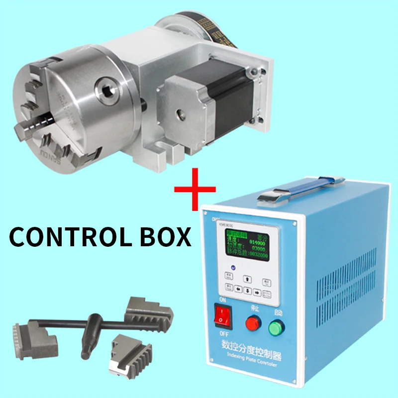 

GZ4406B Brand new Engraving machine fourth axis A axis rotary axis CNC dividing head 100MM chuck through hole 22MM