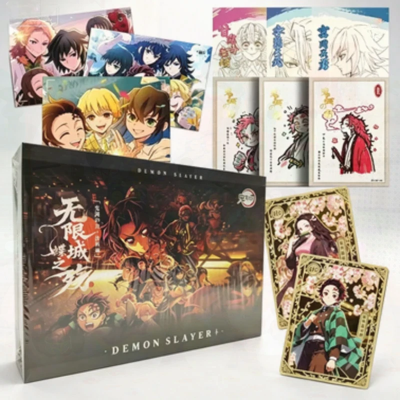 Demon Slayer Infinity Castle Collectible Card Gift Box Anime Character Trading Cards Set Game Toy Collection Gift for Anime Fans