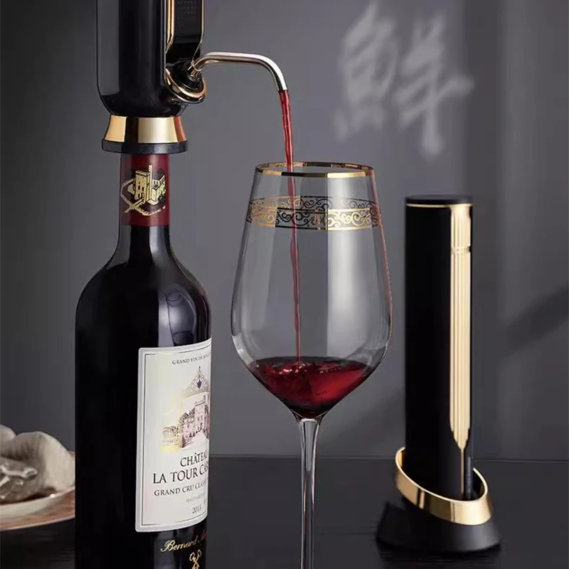 Automatic Wine Decanter Electric Wine Decanter Fresh-keeping 30 Days Quick Wine Aerator Adjustable Wine Dispenser USB Charging