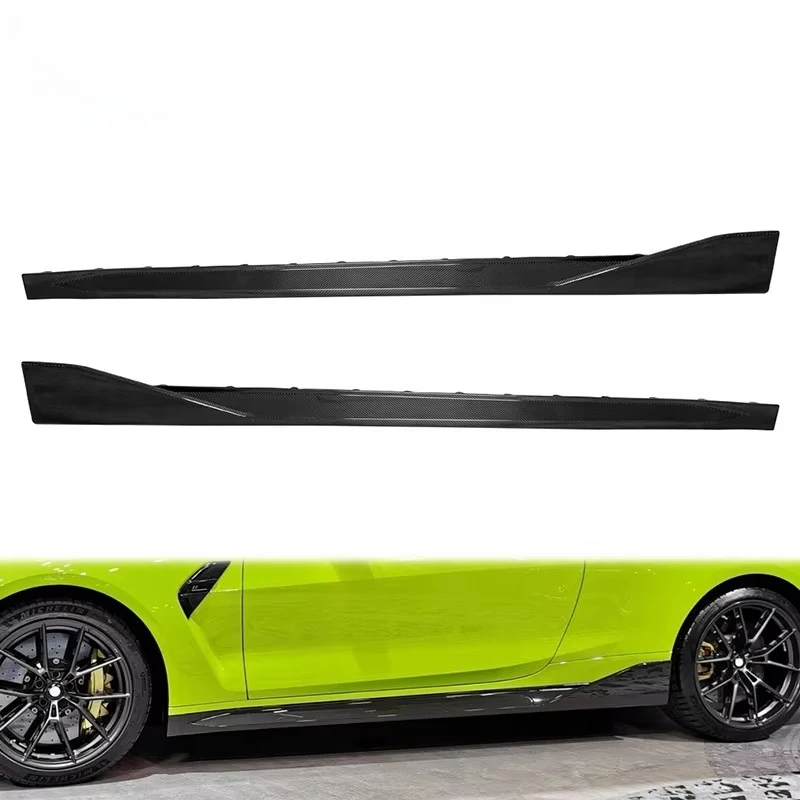 MP Style M3 M4 Dry Carbon Fiber Side Skirts Car Exterior Accessories for BMW G80 M3 G82 M4 2020up