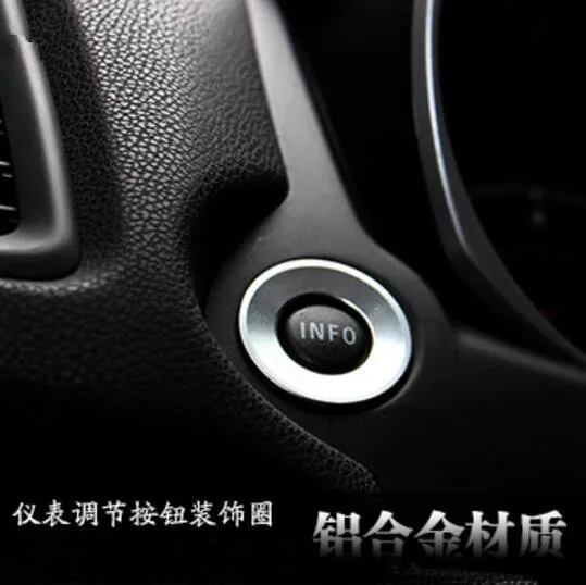 car styling Aluminium alloy Meter adjustment button decoration ring sticker case For Mitsubishi ASX 2011-2016 auto accessories