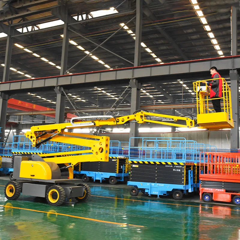 Wear Resistant Diesel-Powered Integrated Curved Arm Elevator Aerial Work Platform for Construction 40m Lifting Height 230kg