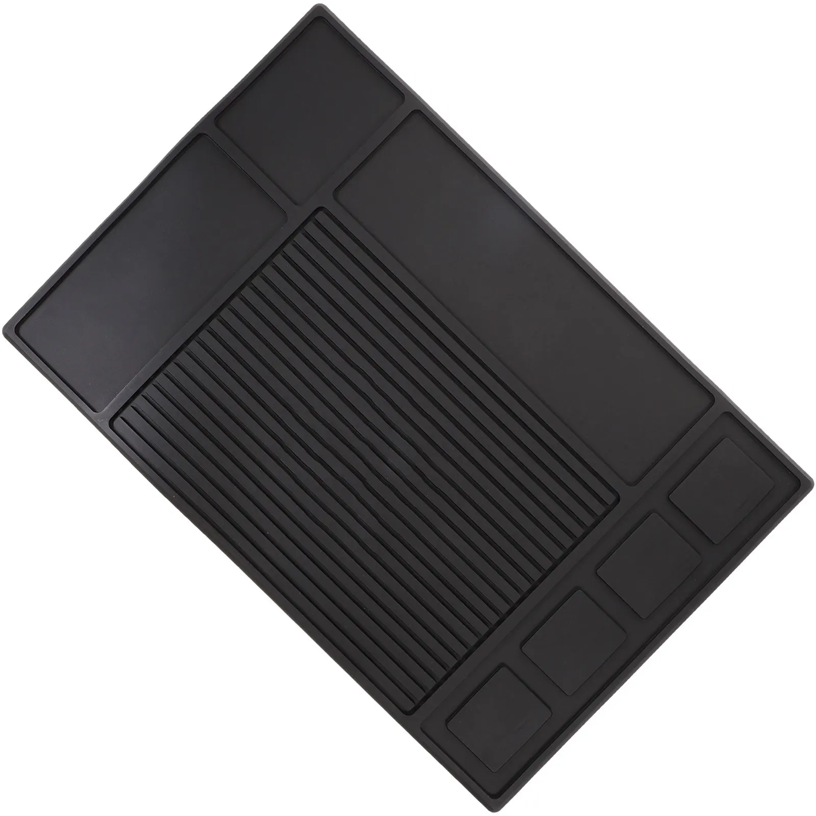 

Премиальный силиконовый противоскользящий коврик для парикмахерских и домашнего использования: надежно фиксирует инструменты, обеспечивает порядок, большая площадь для хранения, парикмахерские принадлежности