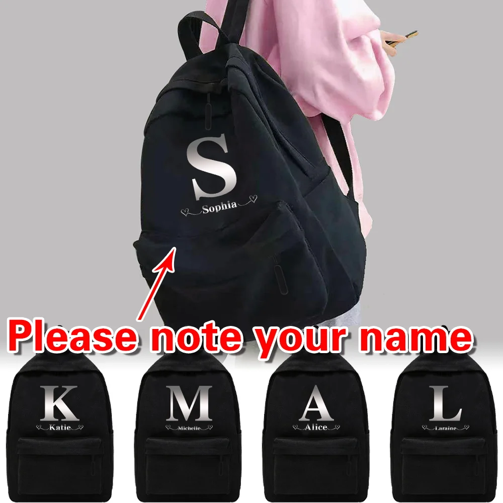 

Прочный школьный рюкзак большой емкости с индивидуальным именем, рюкзак унисекс, дорожная сумка для хранения пикника, повседневный повседневный походный рюкзак