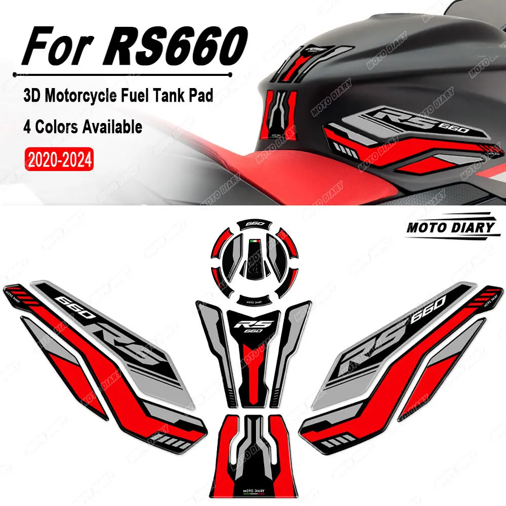 

3D RS660 Tank Sticker Fuel Tank Pad Protection Decals Waterproof For Aprilia RS660 RS 660 2020 2021 2022 2023 2024