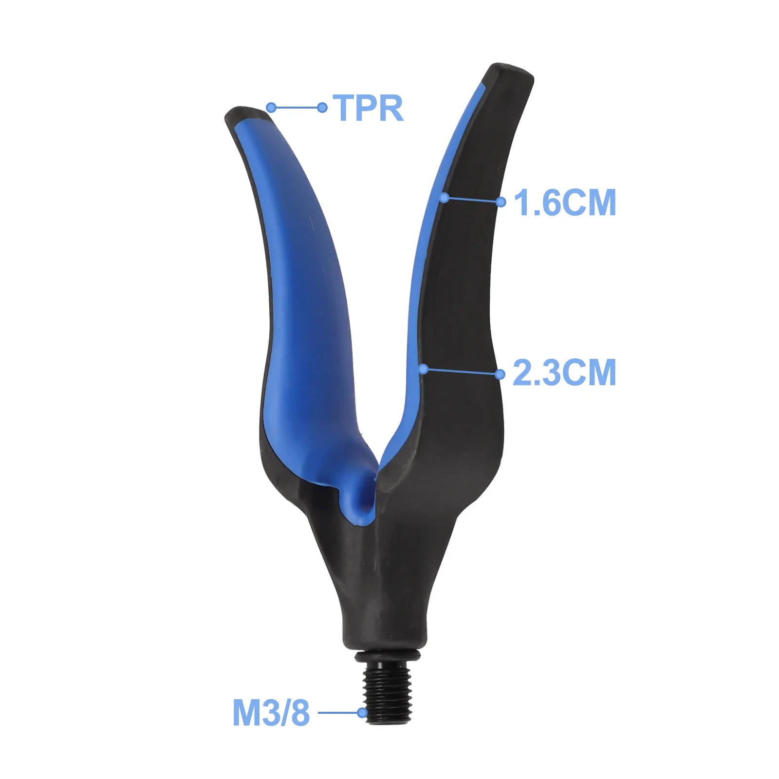 Practical Fishing Rod Rest Fishing Rod Holder Butt Rest Back Rest 45g Blue 11.9*6.4cm Nylon+TPR V-buckle Design