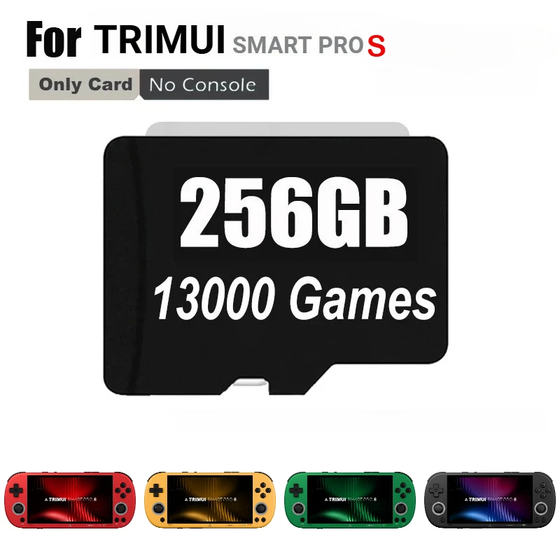 256G SD Card For Trimui Smart Pro S Handheld Game Console 4.96''IPS Screen Linux TRIMUI TG5050 TF Game Card 64G 128G