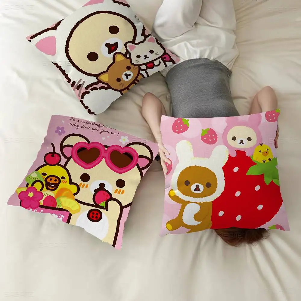 Popular Character Cute R-Rilakkuma Pillowcases Home Bedding Decorative Pillow Cover Wedding Super Soft Pillow Case