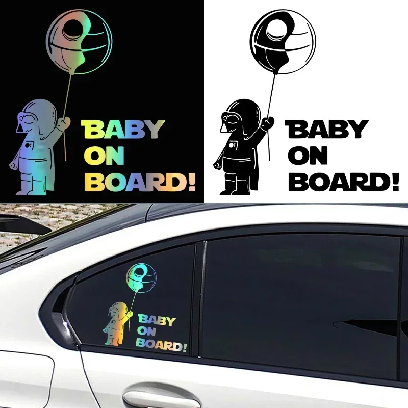 20*20CM Cute Astronaut Baby on Board Creative Car Sticker Pattern Automobiles Bumper Exterior Accessories Vinyl Decals