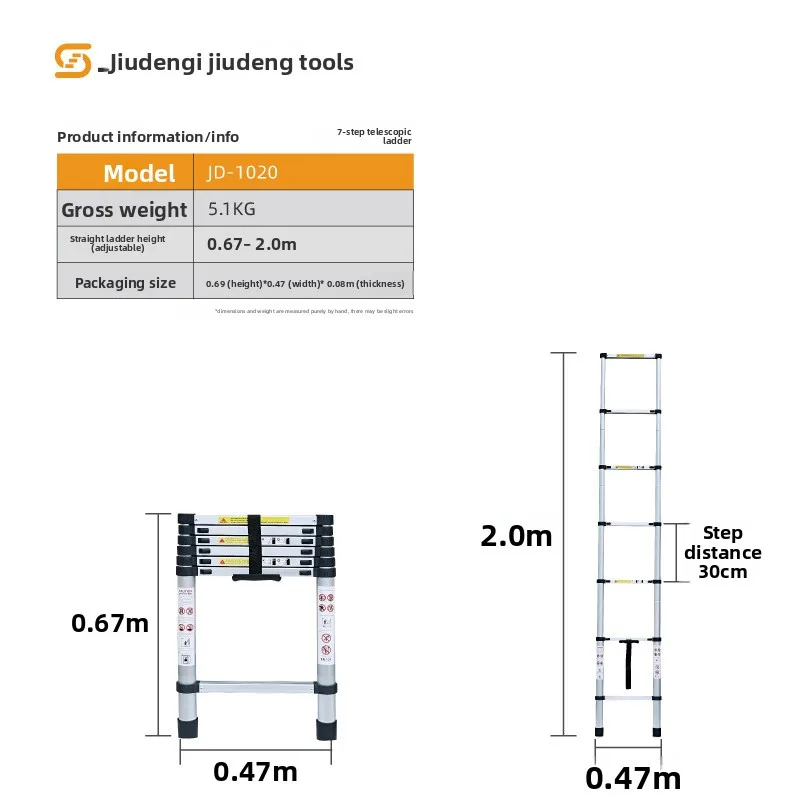 

Firm Manufacturer customizes single-sided aluminum alloy telescopic ladder aluminum alloy single-sided folding ladder household