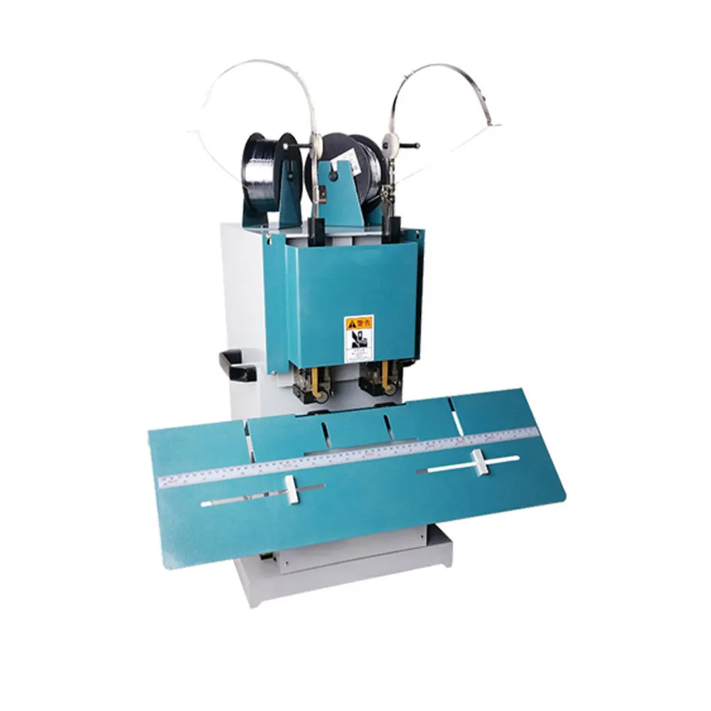

High Efficiency Double Head Wire Staple Machine Flat And Saddle Paper Stitching Wire Machine
