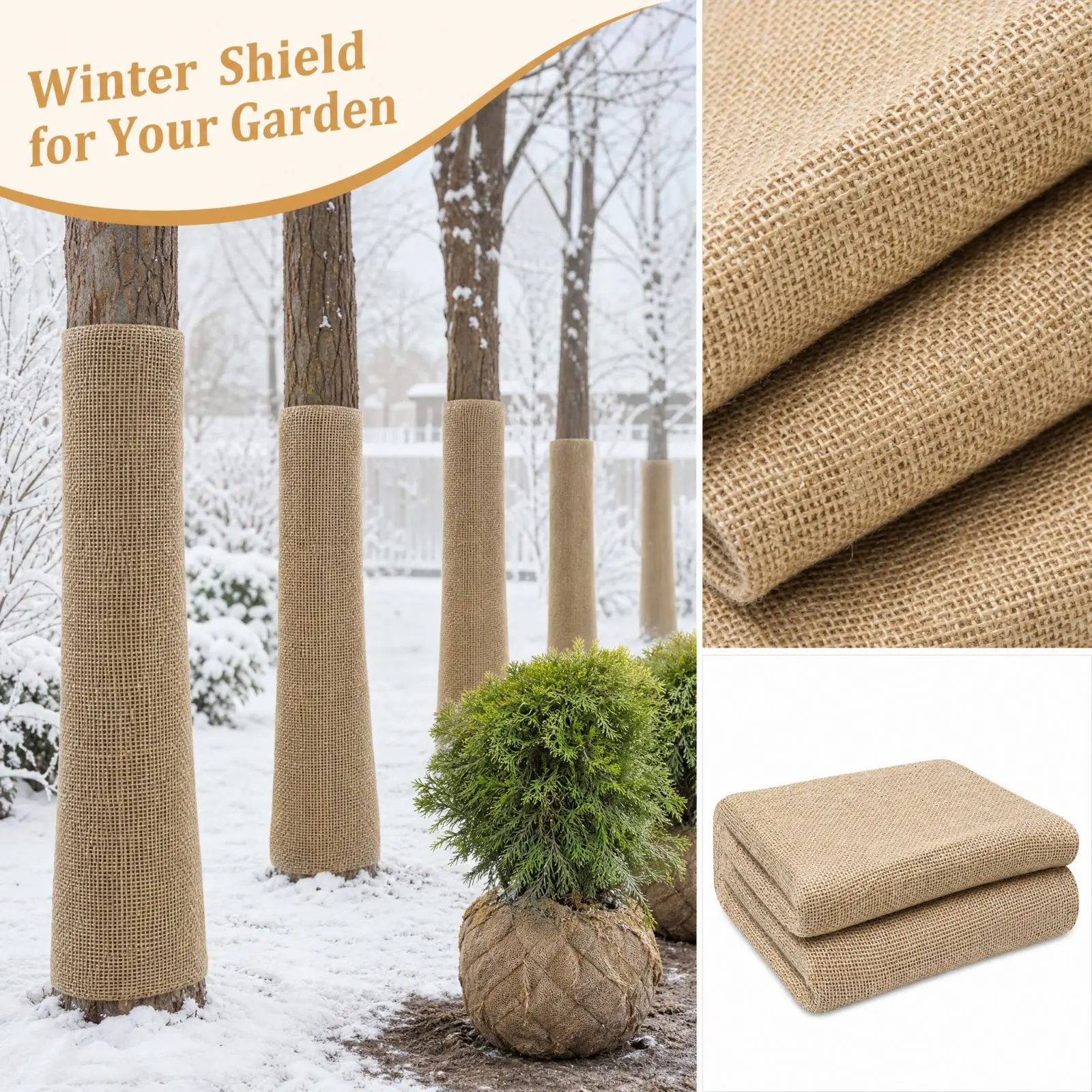Winter Garden Plant Cover Tree Warm Wrap Anti‑Frost Cold‑Resistant Cloth for Vegetables Shrubs Outdoor Garden Plant Supplies