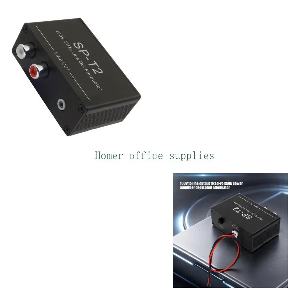 K43B Public Address Systems High Low Line Level Converter, 100V Line Out Attenuator with 75V 100V Input and Adjustable 0-2V