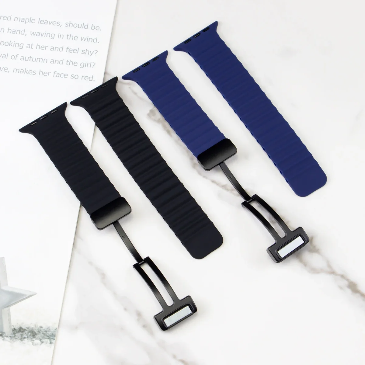 حزام سيليكون لساعة أبل 49 مللي متر 45 44 40 41 38 42 مللي متر سوار بإبزيم مغناطيسي iWatch Ultra سلسلة 7 6 3 se 8 9 Ultra 2 #3