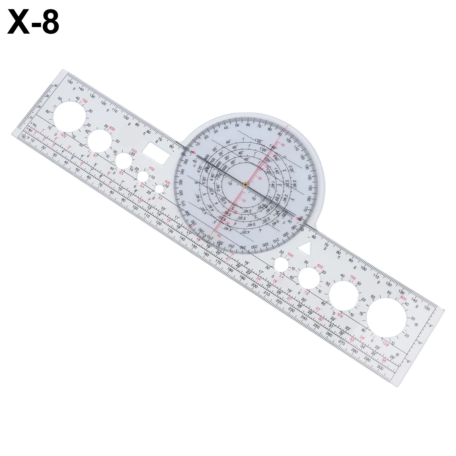 Rotary Plo/tter X-8 X-7 Transparent Plastic Aviation Flight Computer Ruler For Aircraft Navigation Distance Measurement Tool
