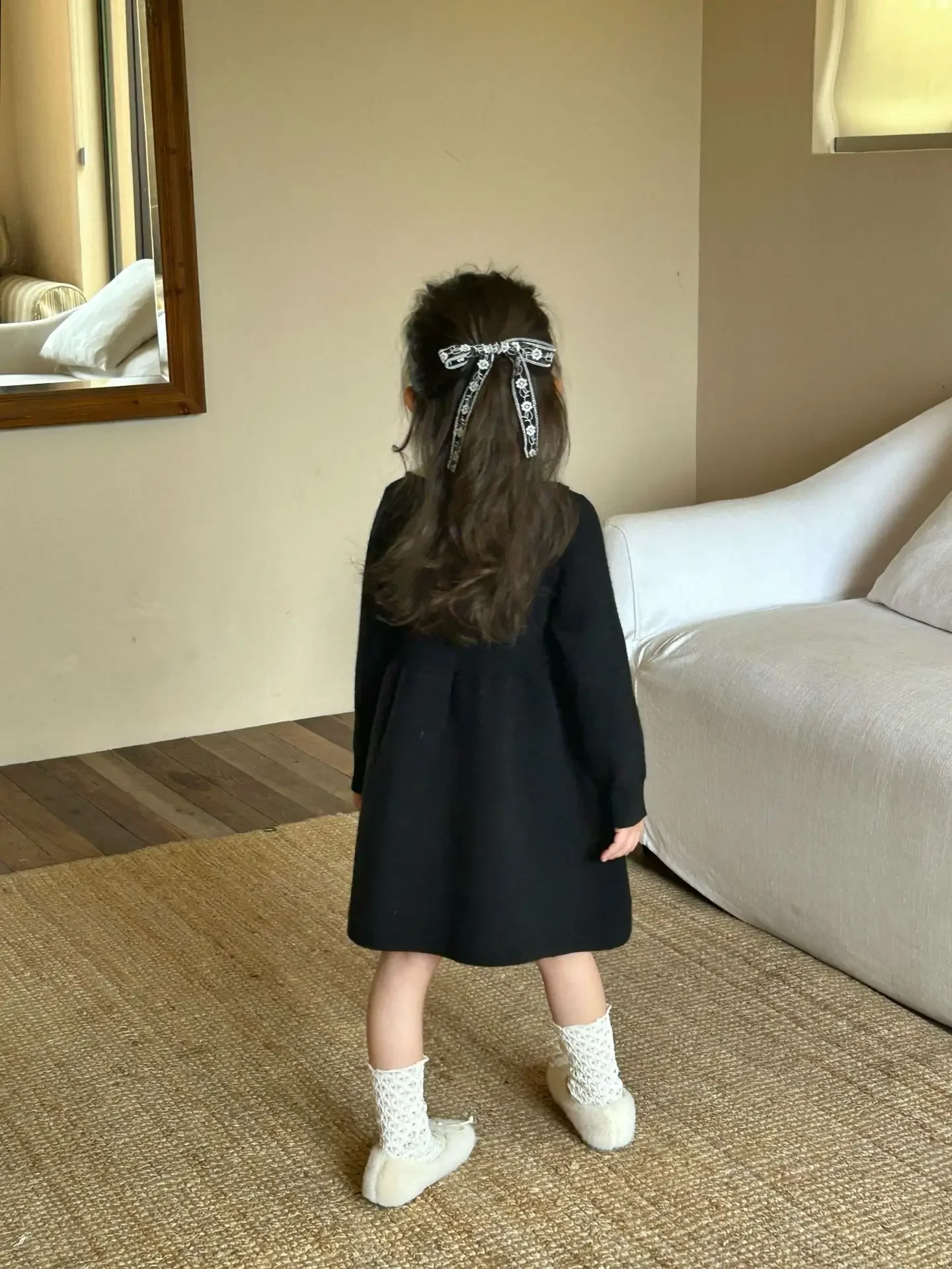 Vestido estilo casual simples para bebês, moda infantil com todos os fósforos, roupas infantis, novo, primavera, outono, 2022