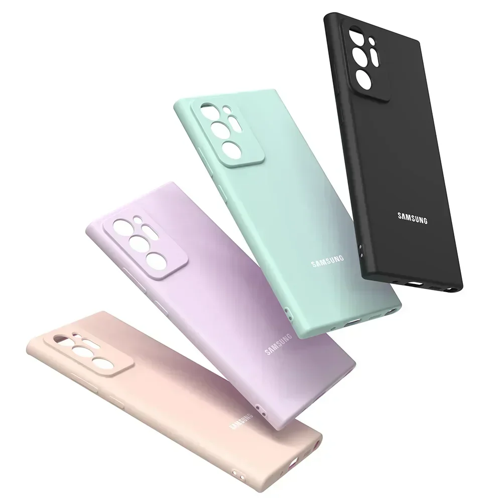 For Samsung Galaxy Note20Ultra Note20 Case Soft Silicone Silky Touch Liquid Protective Cover